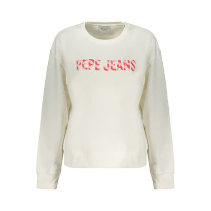 White Cotton Women's Sweatshirt