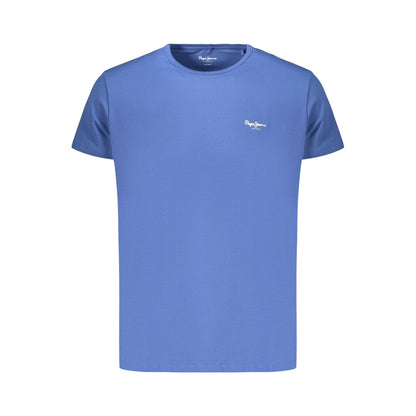 Blue Cotton Men's T-Shirt