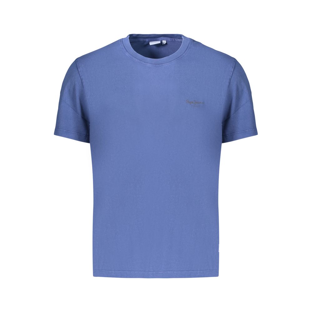 Blue Cotton Male T-Shirt
