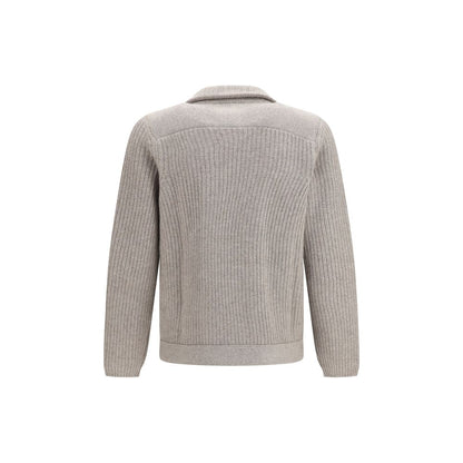 Gray Cashmere Cardigan
