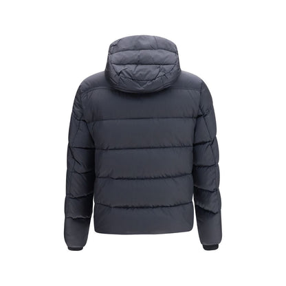 Blue Polyamide Full-Length Jacket