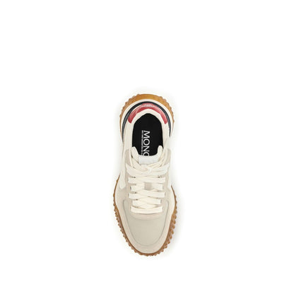 Beige Polyamide Athletic Sneakers