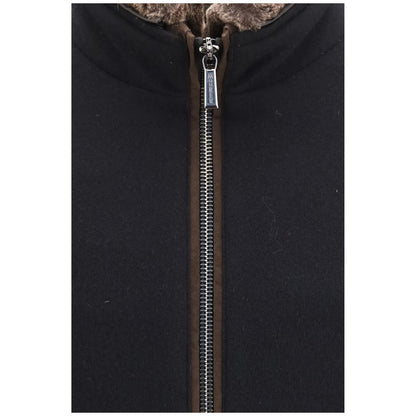 Black Cashmere Bomber