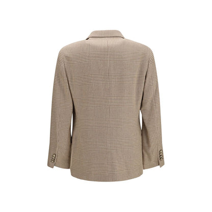 Beige Cotton Blazer