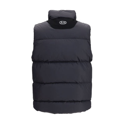 Black Polyamide Sleeveless Jacket