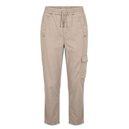Beige Lyocell Women Pants