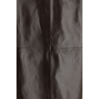 Brown Leather Long Skirt