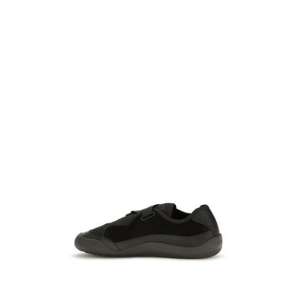 Black Nylon Low Top Sneakers