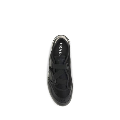 Black Nylon Low Top Sneakers