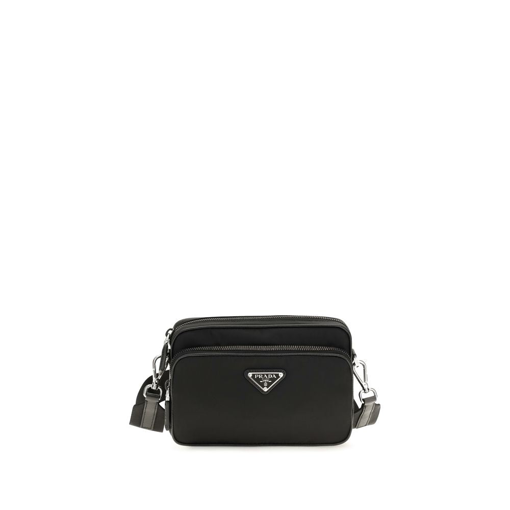 Black Recycled Polyamide Shoulder Bag