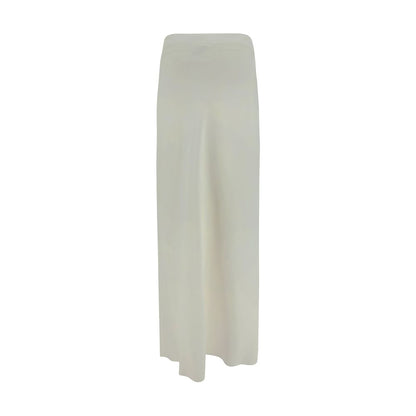 White Viscose Long Skirt