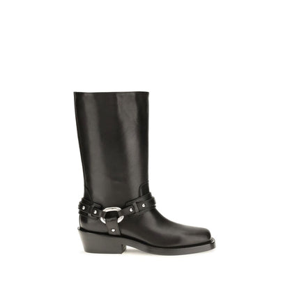 Black Calf Leather Bos Taurus Boots