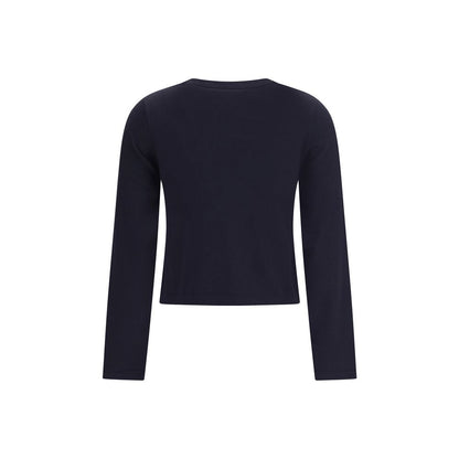 Blue Cotton Long Sleeve T-Shirt