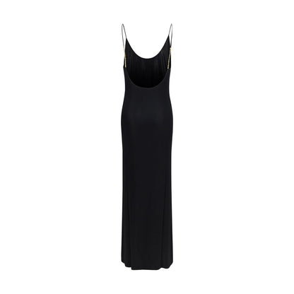 Black Viscose Casual Dress