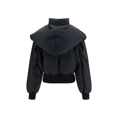 Black Cotton Full-Length Jacket