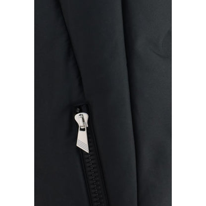 Black Cotton Full-Length Jacket