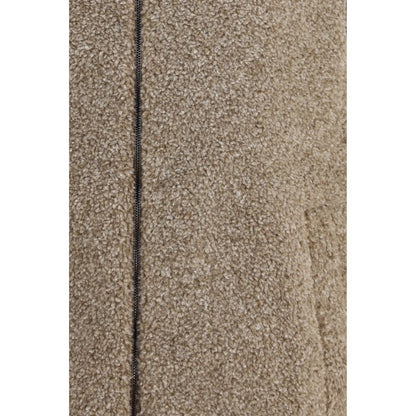 Beige Polyester Sleeveless Jacket
