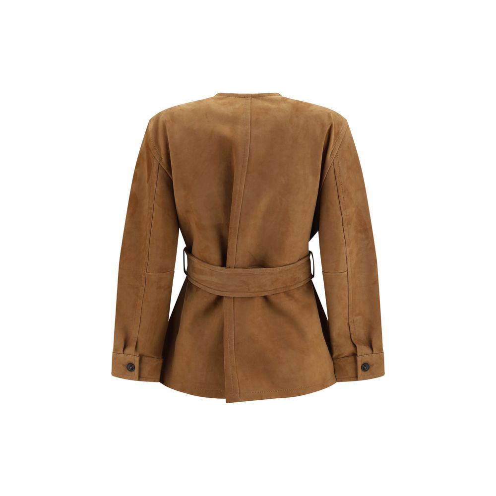 Brown Lamb Leather Leather Jacket