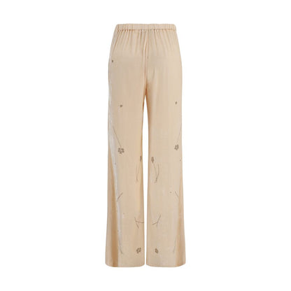 Multicolor Viscose Flared Pants