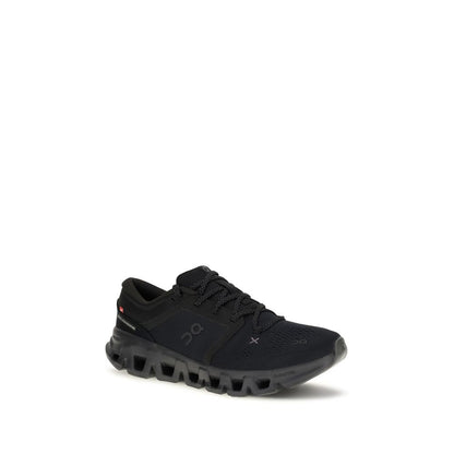 Black Fabric Athletic Sneakers