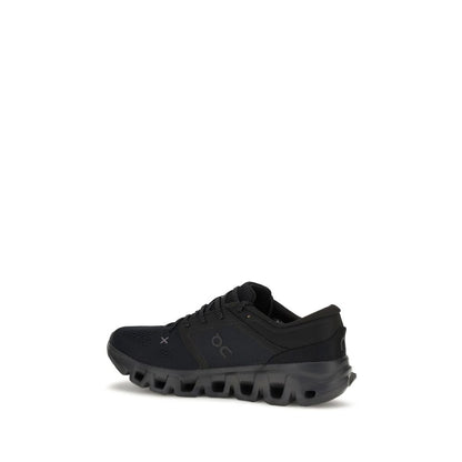 Black Fabric Athletic Sneakers