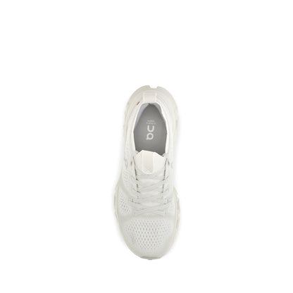 White Fabric Athletic Sneakers