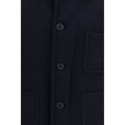 Blue Wool Oves Aries Full-Length Jacket