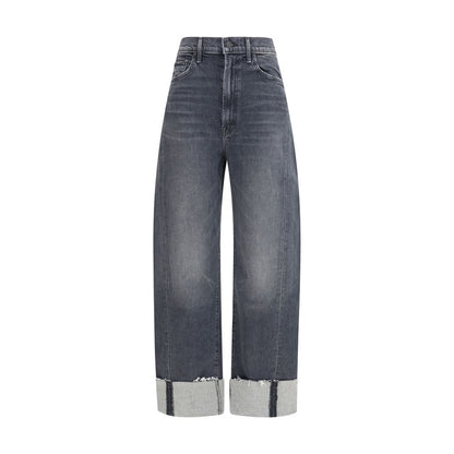 Black Cotton Cropped Jeans