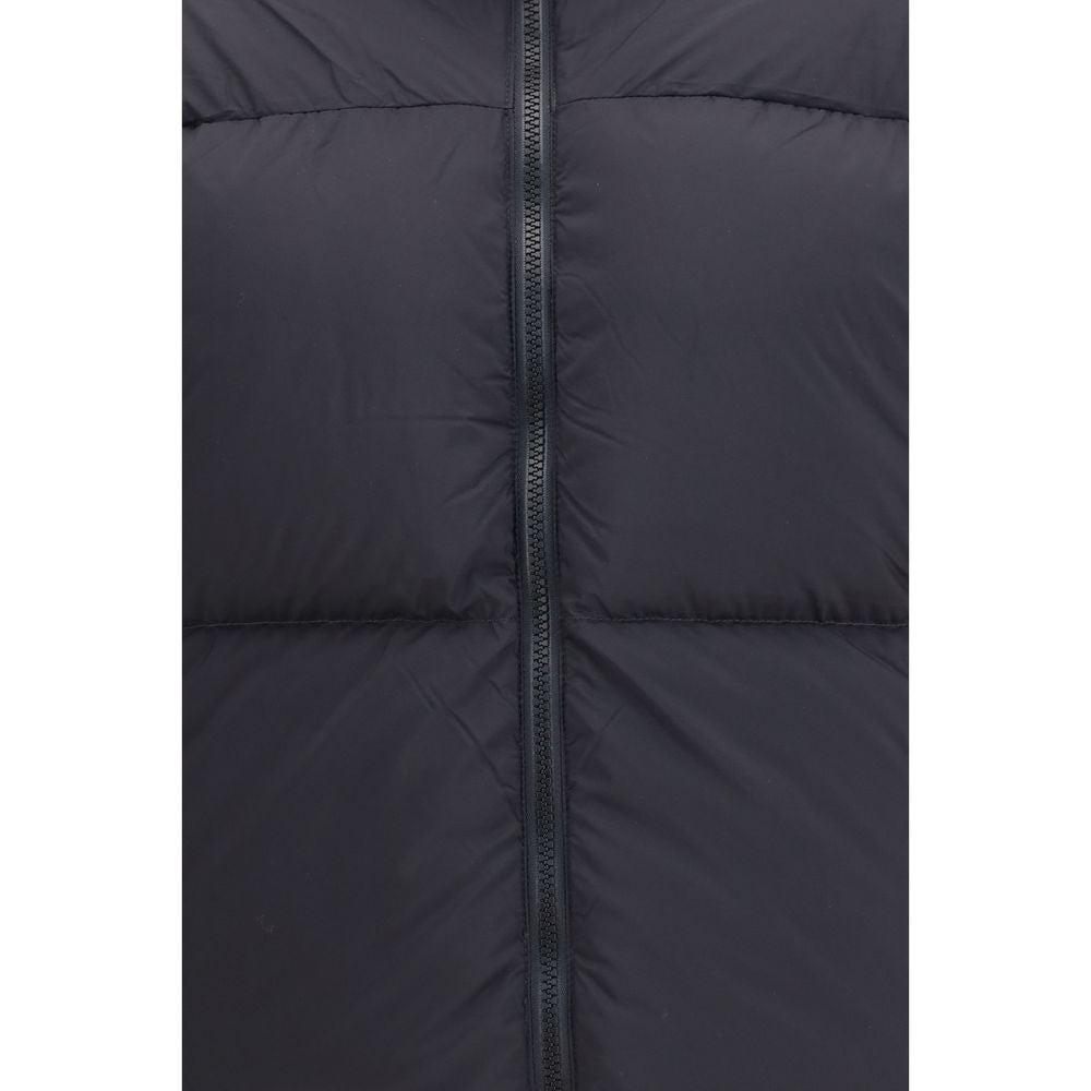 Black Polyamide Full-Length Jacket
