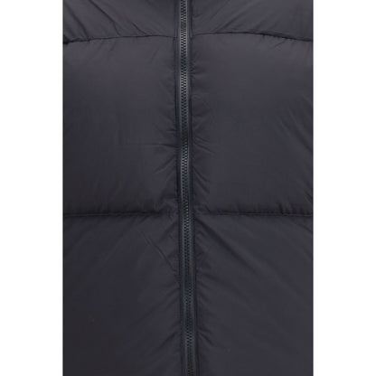 Black Polyamide Full-Length Jacket