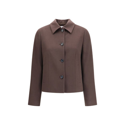 Brown Wool Oves Aries Full-Length Jacket