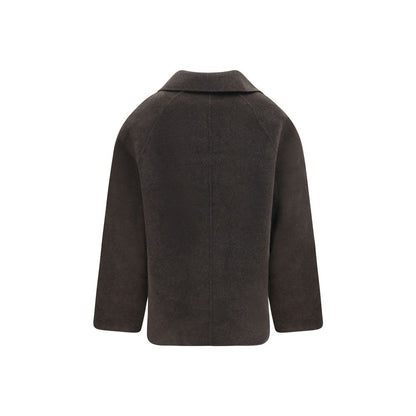 Brown Wool Oves Aries Full-Length Jacket