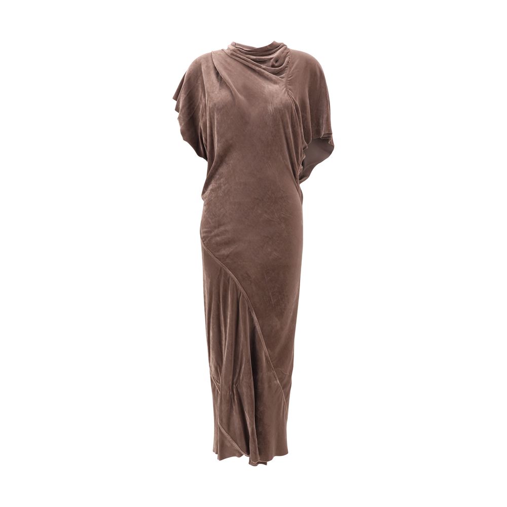 Beige Viscose Casual Dress