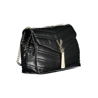 Nero Polyurethane Women's Bag with Chain Shoulder Strap