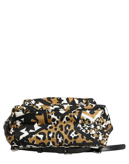 Multicolor Star Nylon School Travel Backpack Borse Bag