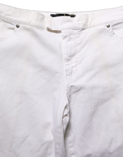 White High Waist Wide Leg Denim Trouser Jeans