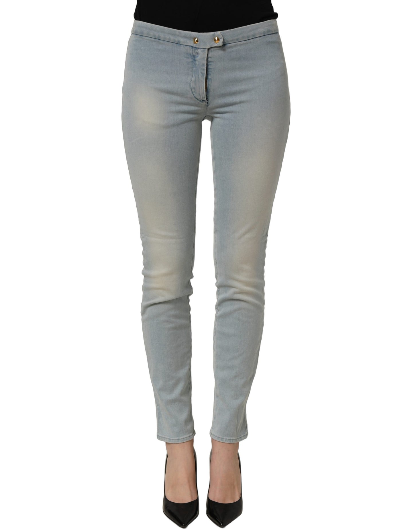 Light Blue Washed Stretch Skinny Denim Trouser Women Jeans