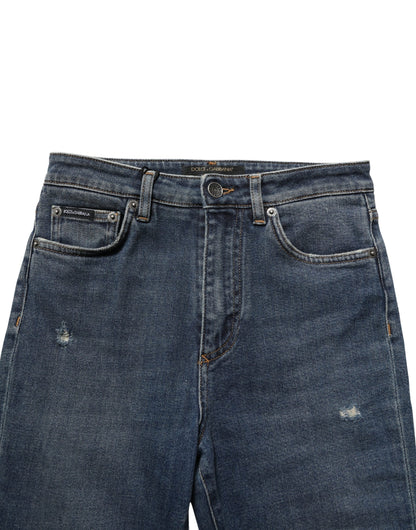 Blue Cotton Stretch Skinny Denim Trouser Jeans