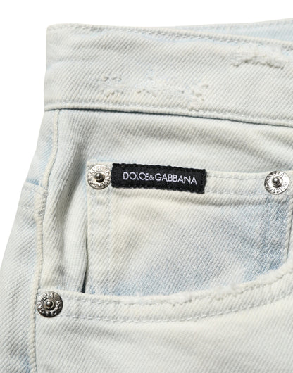 Light Blue Cotton Stretch Skinny Denim Jeans