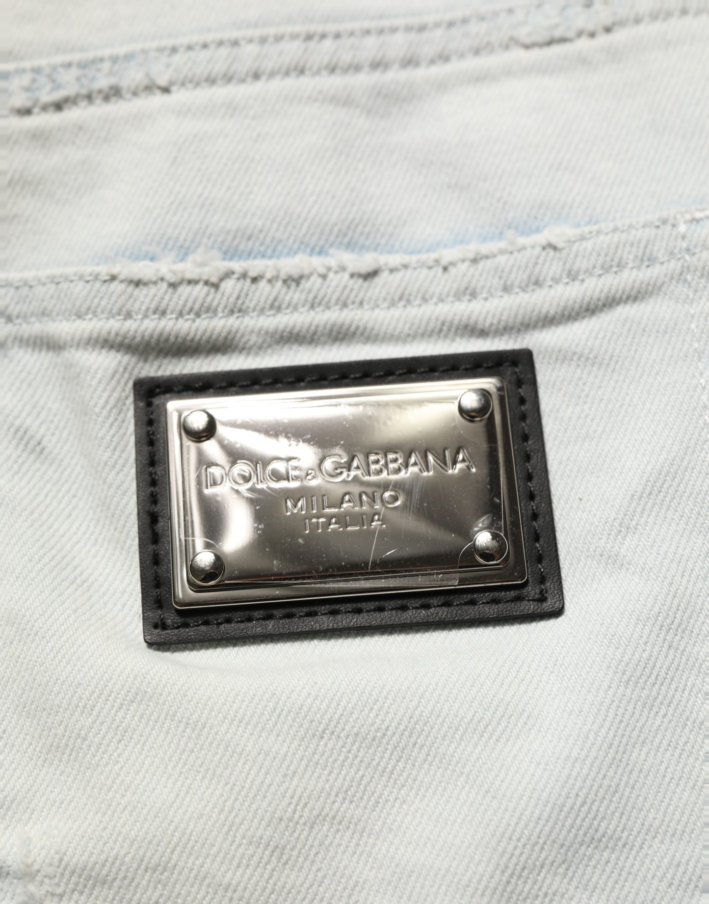 Light Blue Cotton Stretch Skinny Denim Jeans