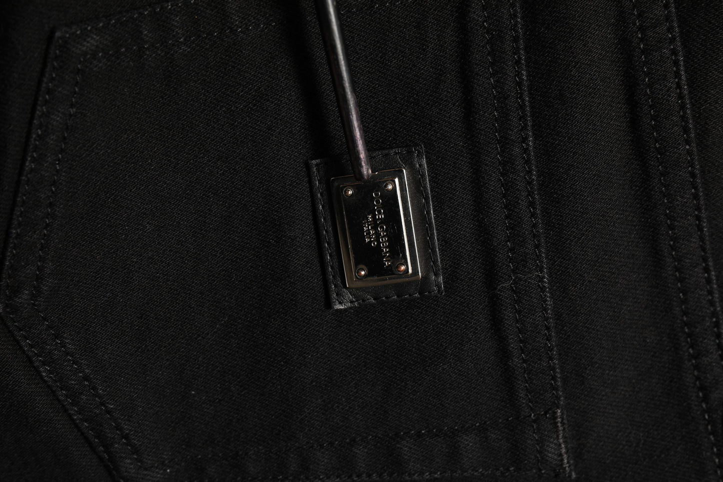Black Cotton Stretch Skinny Denim Jeans