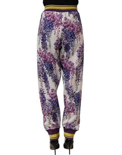 Multicolor Floral Mid Waist Jogger Pants