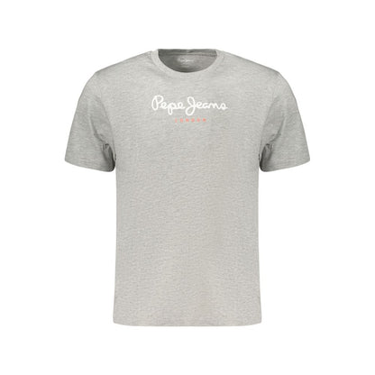 Gray Cotton Men's T-Shirt
