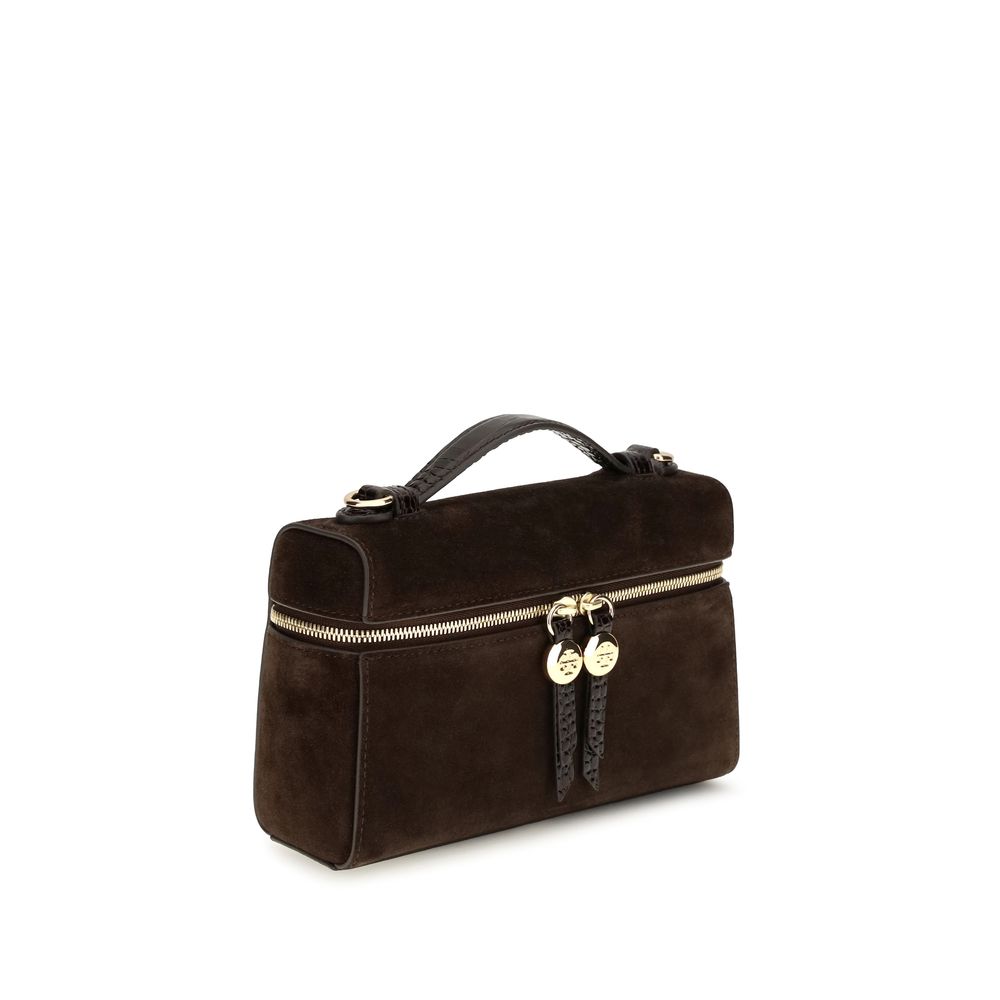Brown Suede Leather Shoulder Bag