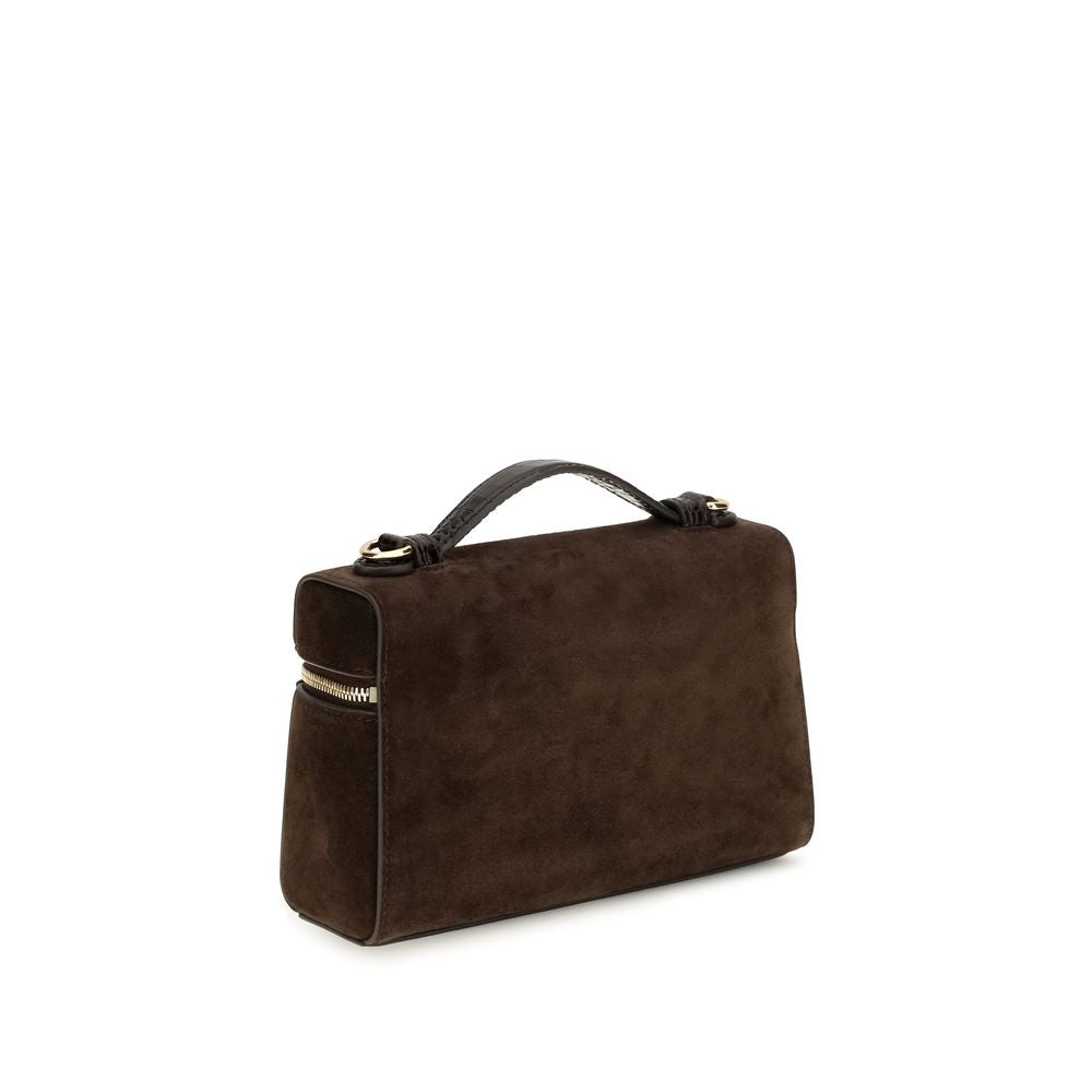 Brown Suede Leather Shoulder Bag