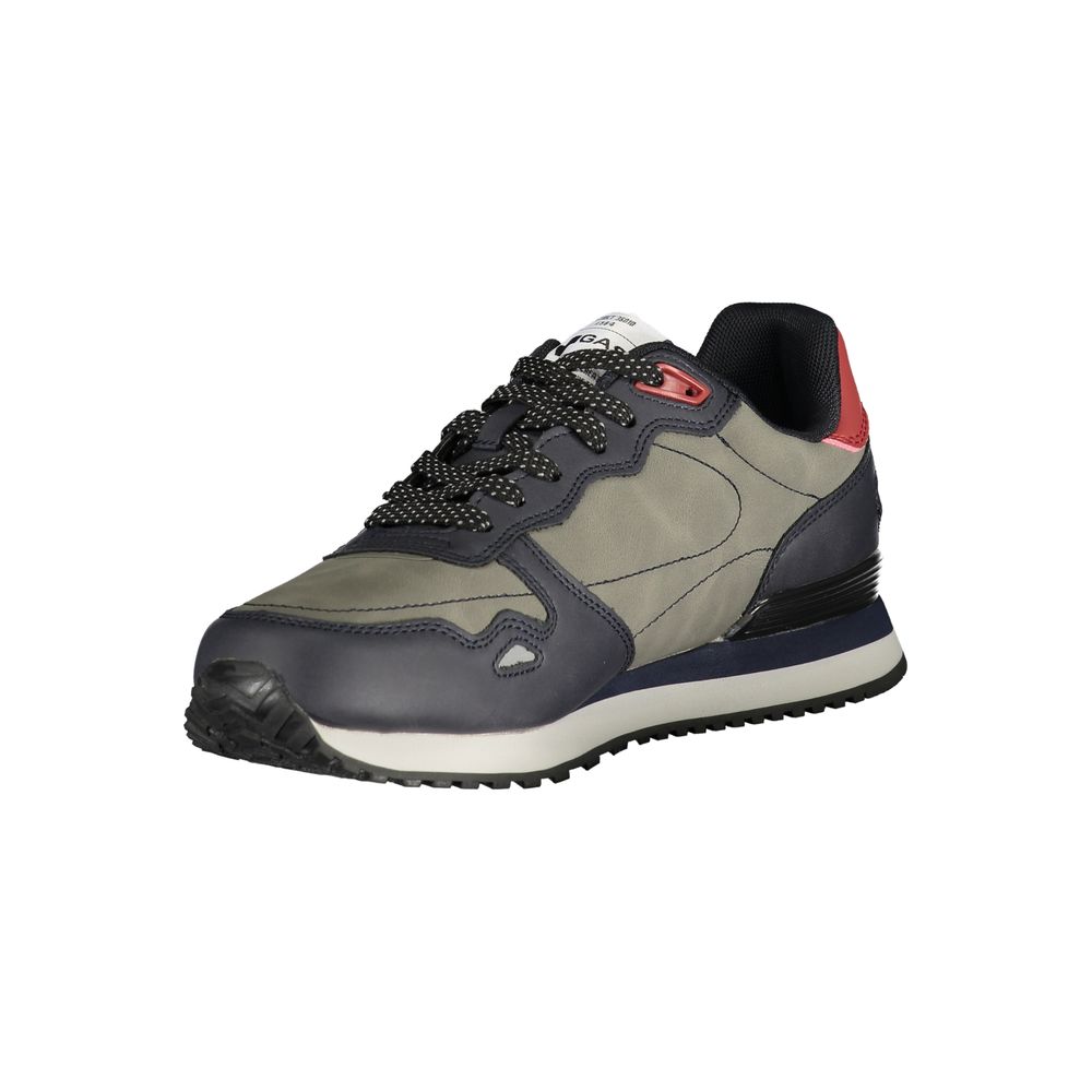 Blue Polyester Men Sneaker
