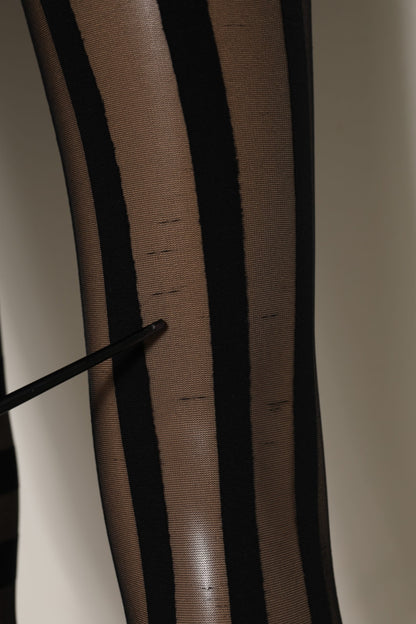 Black Stripes Tights Stockings Pantyhose Socks
