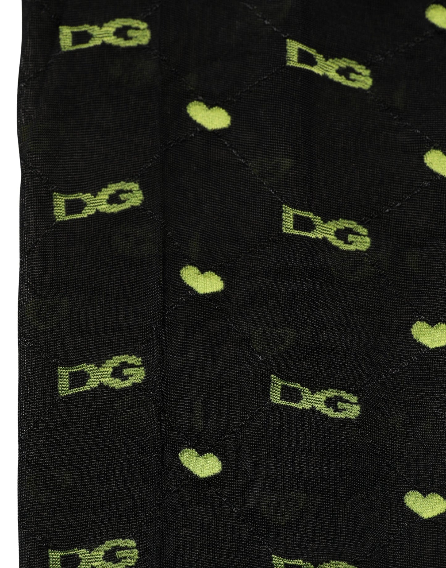 Black Nylon Logo Tights Stocking Pantyhose Socks
