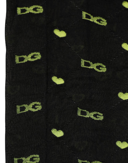 Black Nylon Logo Tights Stocking Pantyhose Socks