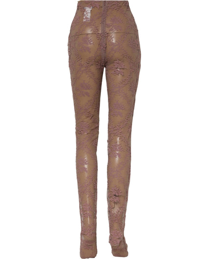 Pink Floral Lace Tights Stockings Pantyhose Socks